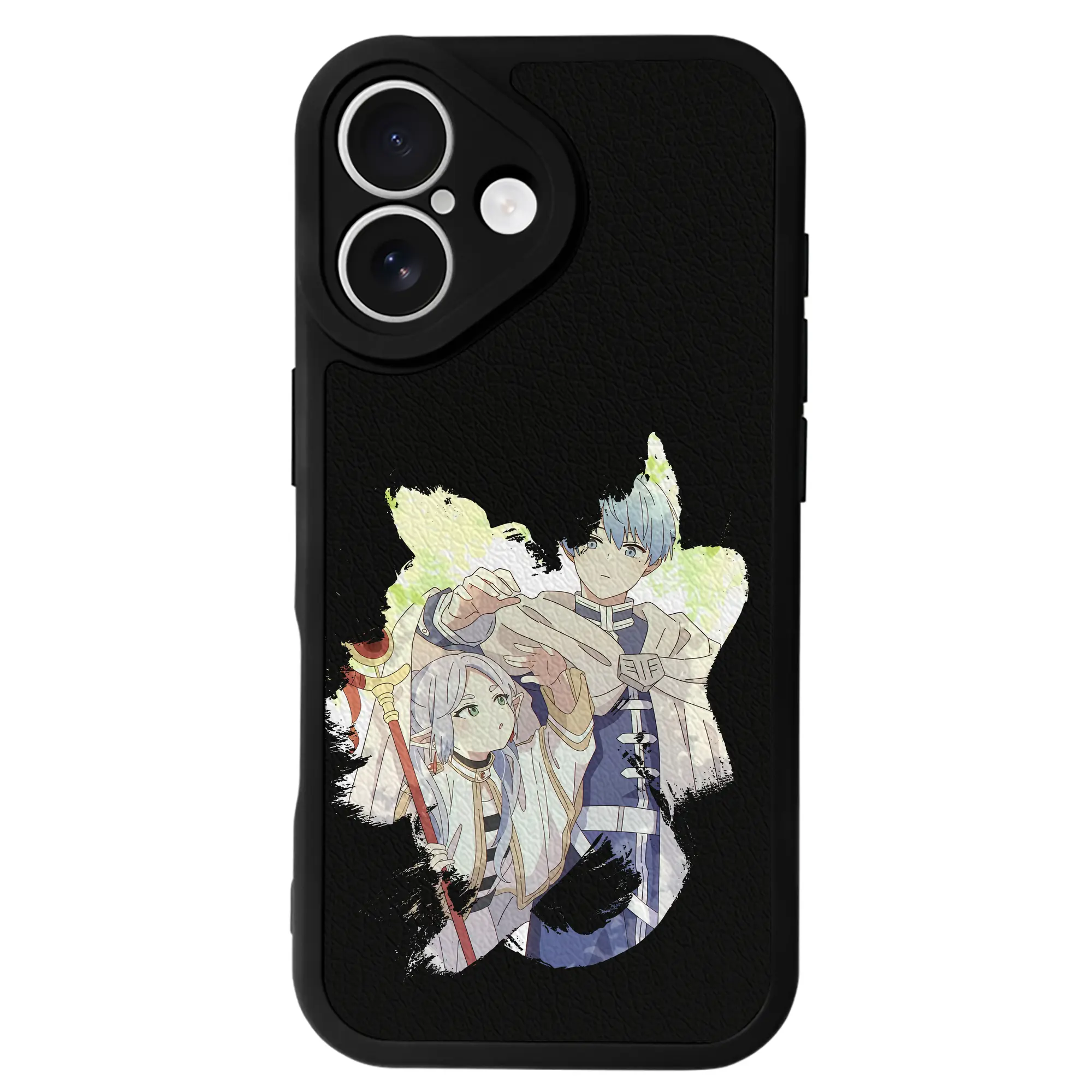 葬送のフリーレン（Frieren） グッズ,ヒンメル（Himmel） - IPhone 16シリーズ対応 ・ シリコンスマホケース ・ レザー調 ・ 高精度フィット ・ 耐衝撃 ・ ワイヤレス充電対応 ・ 精密カット